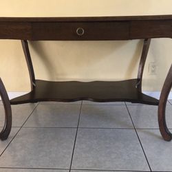Antique Oak Library Table