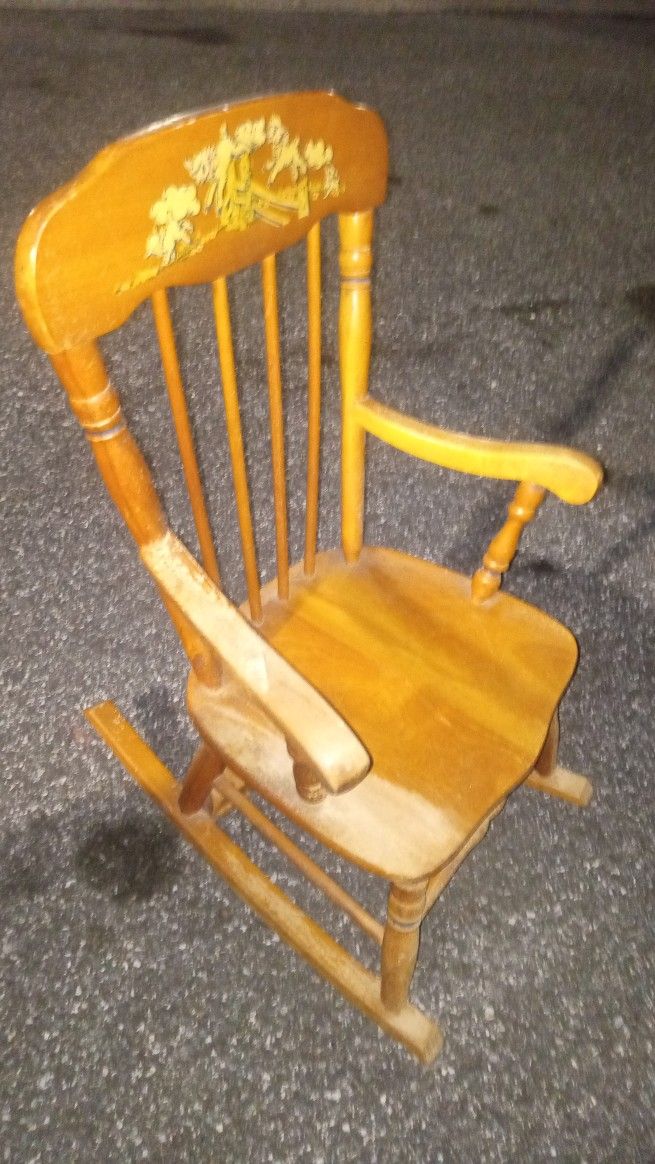 German Made Antique Children's Rocking Chair 