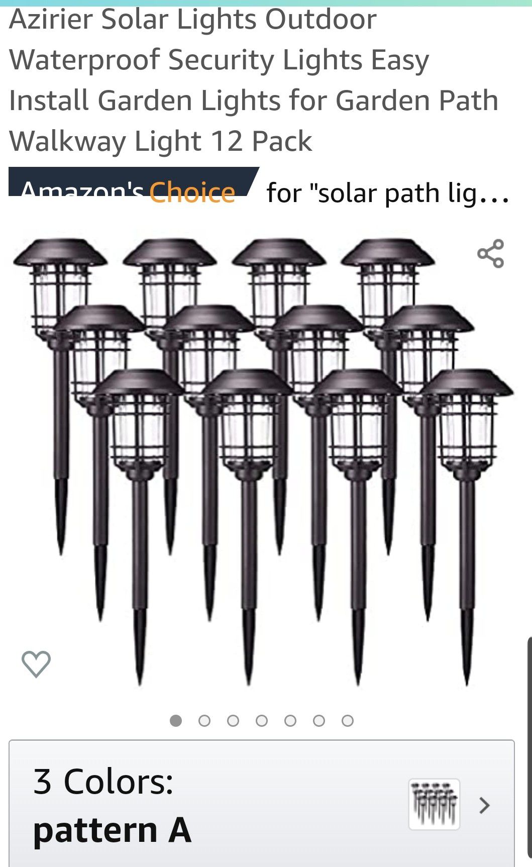 12-Pack Solar Pathway Lights