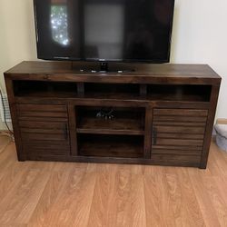 Wood TV Entertainment Center TV Stand 