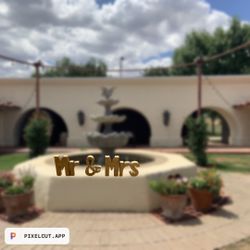 Wedding Gold Metal Letters Signage “Mr & Mrs” And “Love You more”