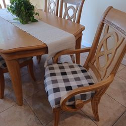 DINNING TABLE SET 6 CHAIRS /100% Wood