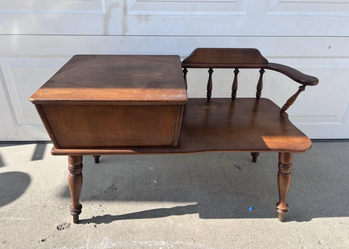 Rare Vintage Westinghouse Kiddie Phono Desk / Bench Cabinet