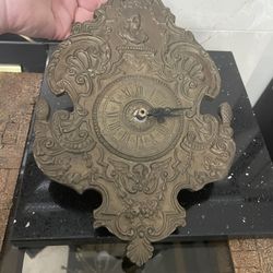 Antique / Vintage German BMF  ZINN Pewter Wall Clock (don’t work)