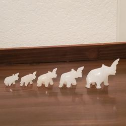 Onyx Elephants Set of 5