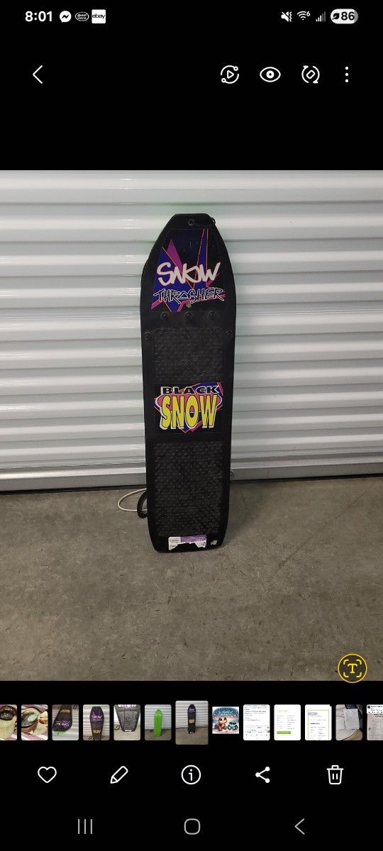 Snow Board Vintage By Black Snow