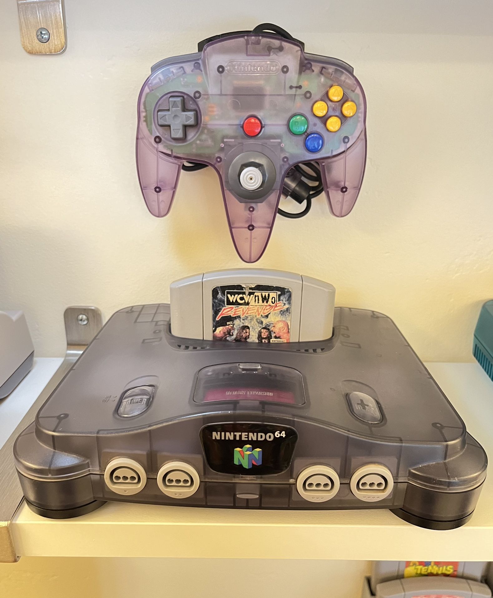 Smoke Gray N64 Funtastic Series Nintendo 64 Console Controller Game Bundle