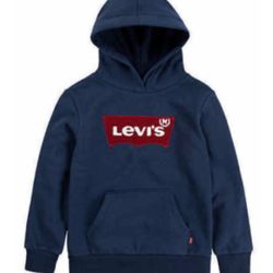 Levi's Boys' Youth Navy Logo Pullover Hoodie Size 7/8

