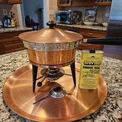 Vintage Copper Chafing/Fondue  Dish