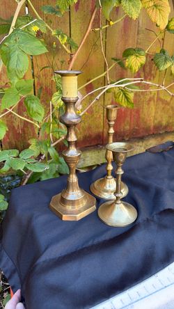 Brass candle holders