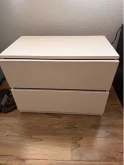 White Two Drawer