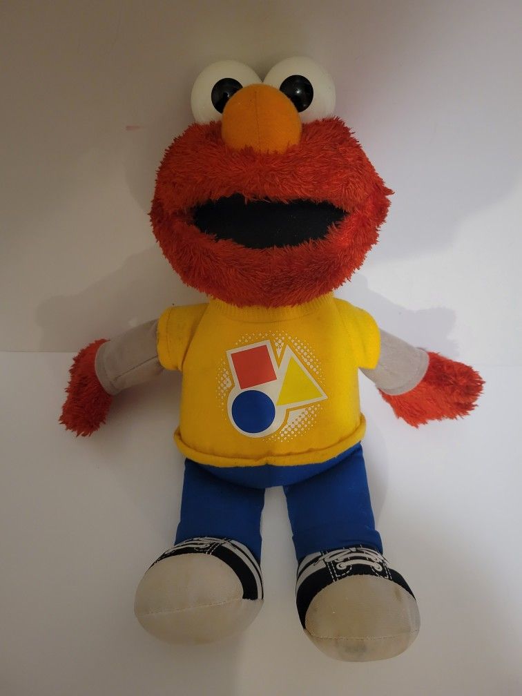 Sesame Street Elmo Plush 14" Rockin Shapes & Colors, Talking Singing Doll Toy
