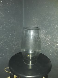 Clear glass hurricane votive candle cover
