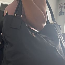 Black Leather Hand Bag 