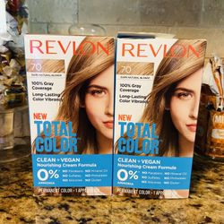 Set of 2 revlon total color clean + vegan•permanent hair color•DARK NATURAL BLONDE•all for $8