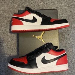 Nike Air Jordan 1 Low Bred Toe (2021) - Size  7y- Brand New - 