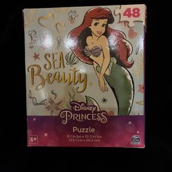 48-piece puzzle featuring a Disney Princess. Suitable for ages 6 and up.