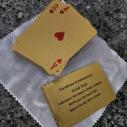Poker Playing GOLD Cards