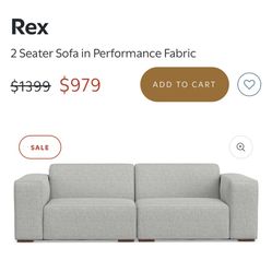 Simpli Rex Pale Grey Couch