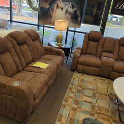 Super Comfy SOFA AND LOVESEAT Pwr RECLINING 