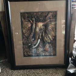 Copper Tone 3D Elephant 