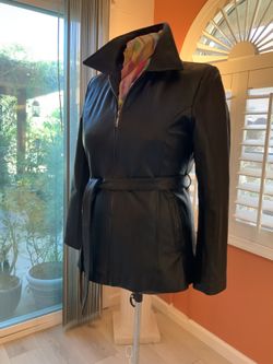 Oscar Piel designer leather jacket size 12-14