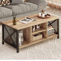 Oak wood coffee table 