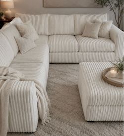 Large Sectional Sofa with Ottoman (new in the box)