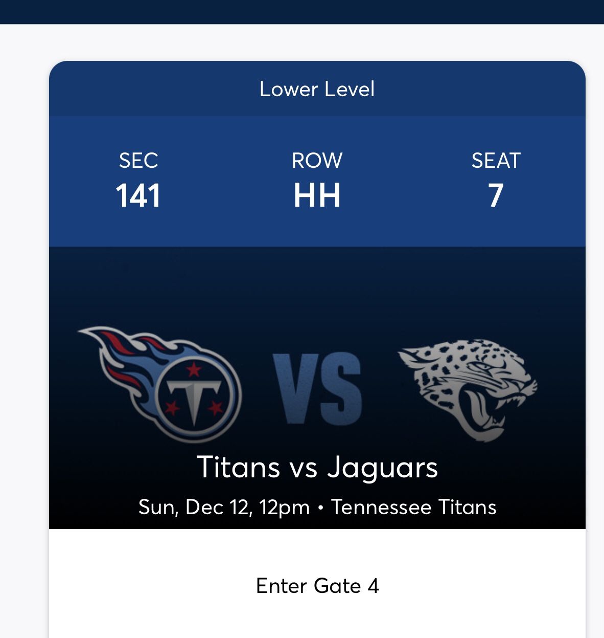 Tennesee Titans -vs- Jacksonville Jaguars