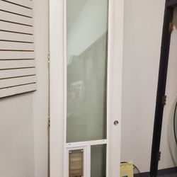 Wood Door With Dog Door Insert