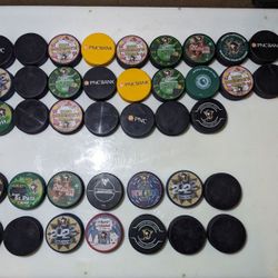 Wilkes Barre Scranton Penguins Signed Hockey Pucks 