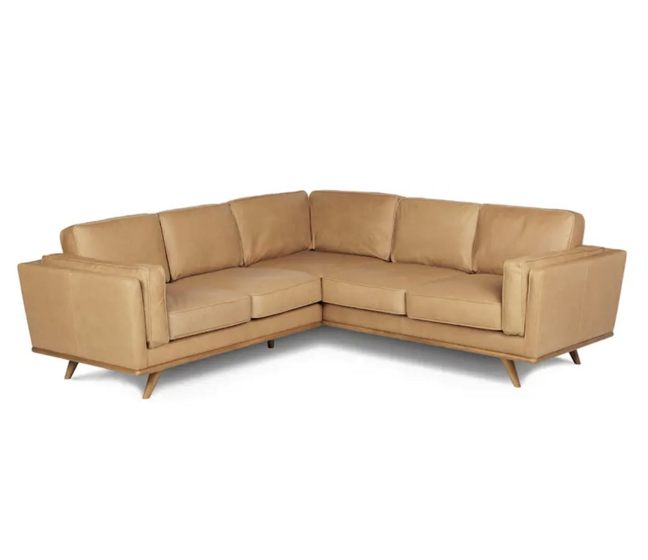 Article Timber Leather Corner Sectional (used)- Charme Tan 2021