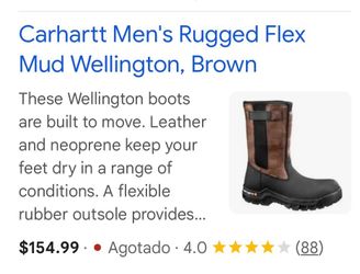 99 Dlls.. Carhartt Men's Rugged Flex Mud Wellington, Brown - Brand New in the box