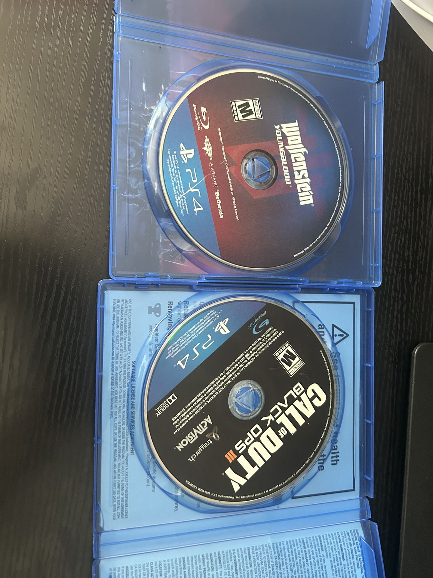 Selling 2 PS4 Games Wolfenstein Youngblood Edition And Call Of Duty Black Ops 3