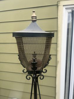 Vintage Wrought Iron Torchiere 
