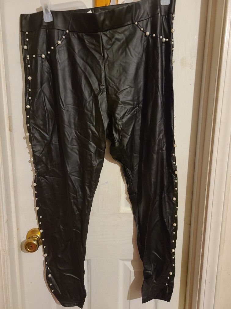 Black Studded Pants