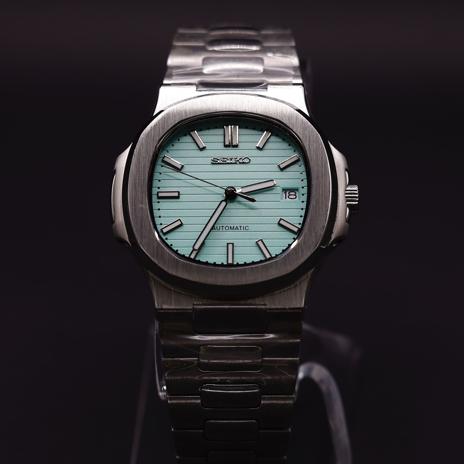 Seiko Custom Mod - Tiffany Nautilus- Watch Timepiece *New*