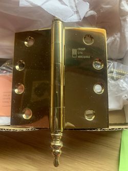 Polished Brass Door Hinges 3-1/2”