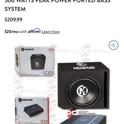 12” Subwoofer Enclosure With amplifier 