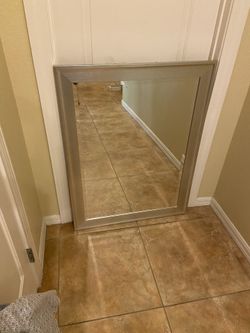 Mirror With Hanging Bracket