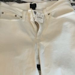 Ladies White J Crew Jean Pants