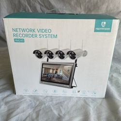 New 8CH Wireless NVR Security Camera System With Monitor (includes 4x Ip Cameras) Plug And Play