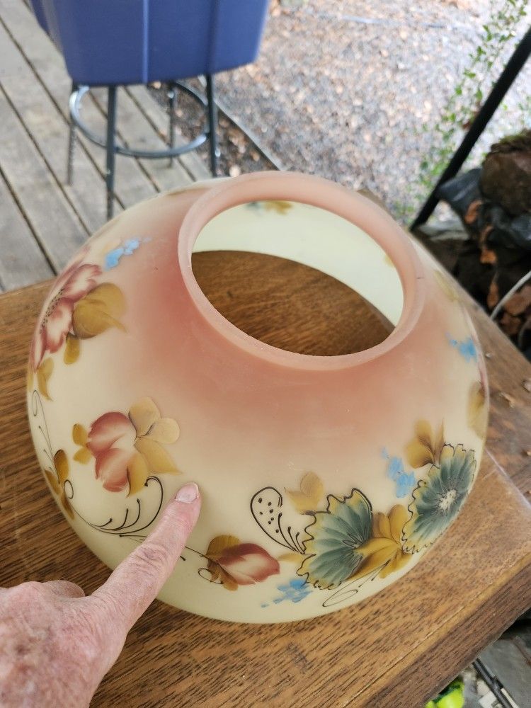 Painted Glass Vintage Shade