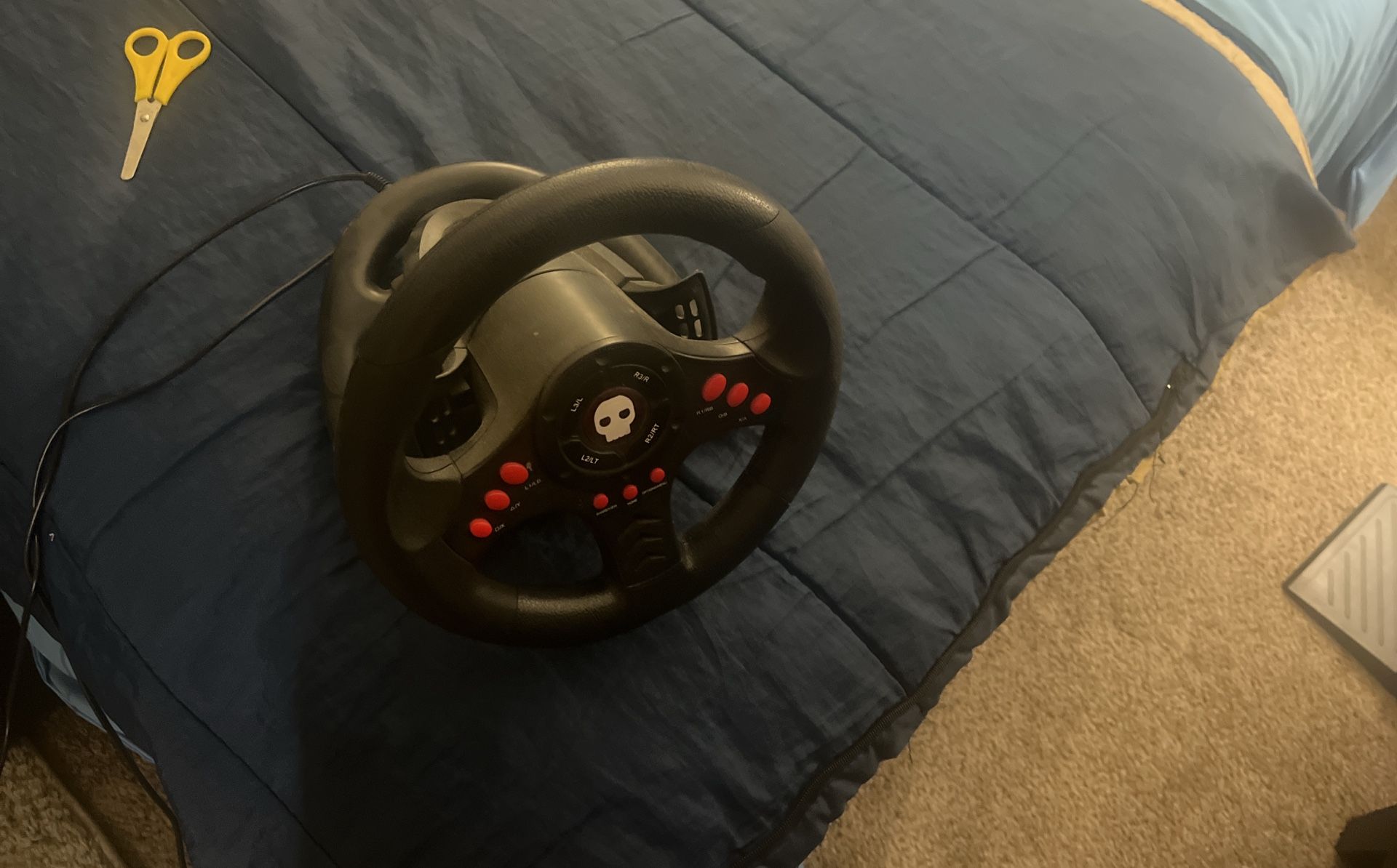 Gaming Steering Wheel And Pedals For Ps5 And 4