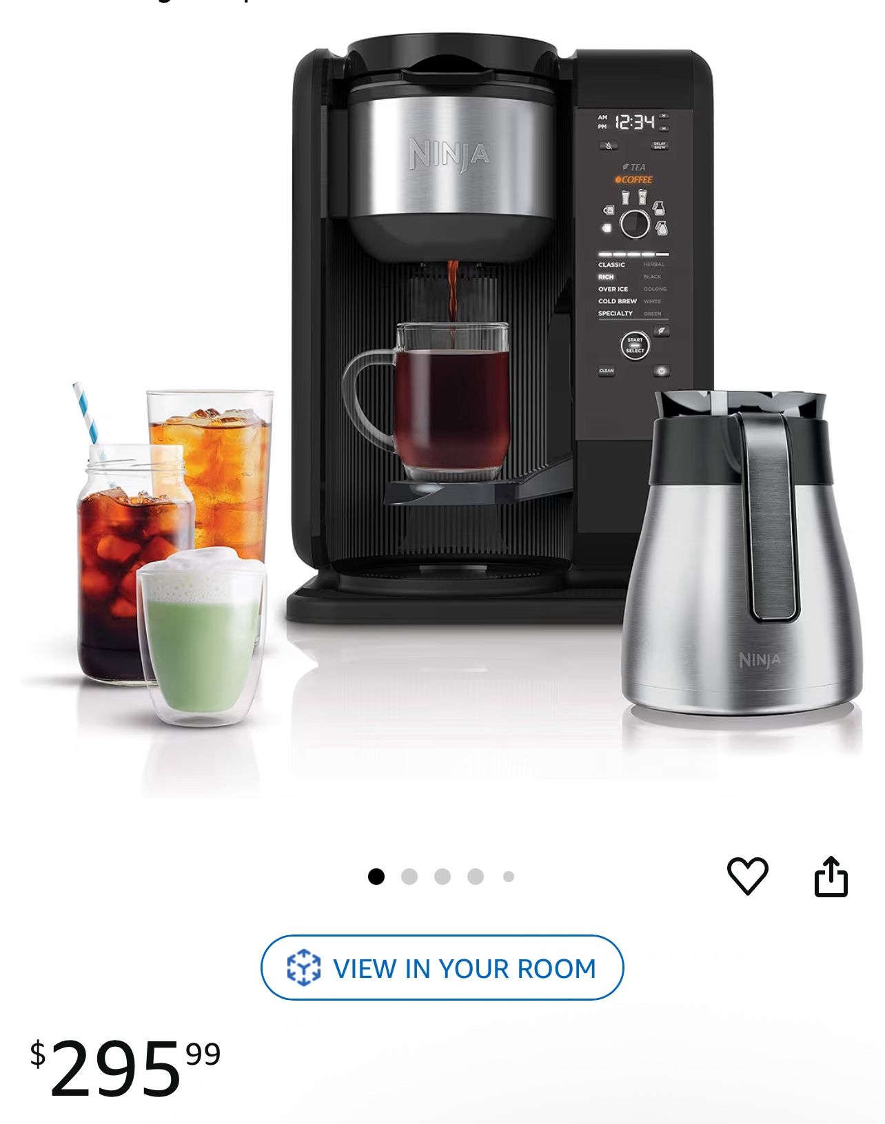 Ninja Hot and Cold Brewed System Tea Coffee Maker with Auto iQ