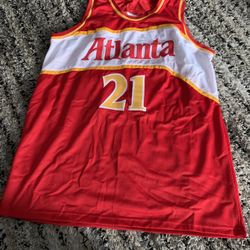 Atlanta Hawks Signed Jersey Dominic Wilkins #21 Size XL