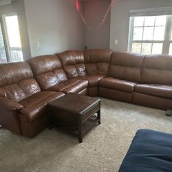 Sectional Leather Couch Need Gone Asap