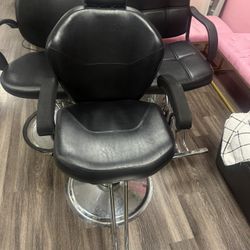 Black Hydraulic Salon Styling Chairs 