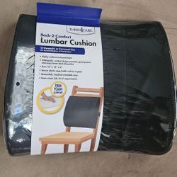 New In Bag TheraCare Back-2-Comfort Lumbar Cushion | 14” Across, 13” High, 5” Deep | Puncture Resistant Contoured Foam | Orthopedic Posture Support | 