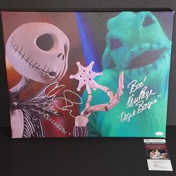 🔥 Chris Sarandon and Ken Page autographed 16x20 canvas JSA COA 🔥
